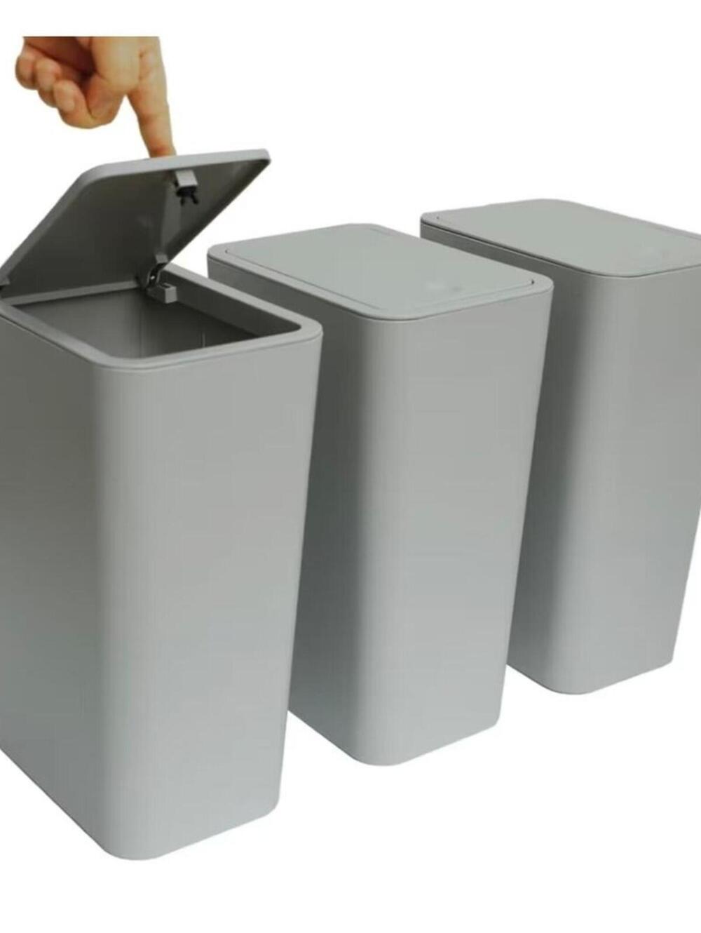 Mini Grey Trash Can